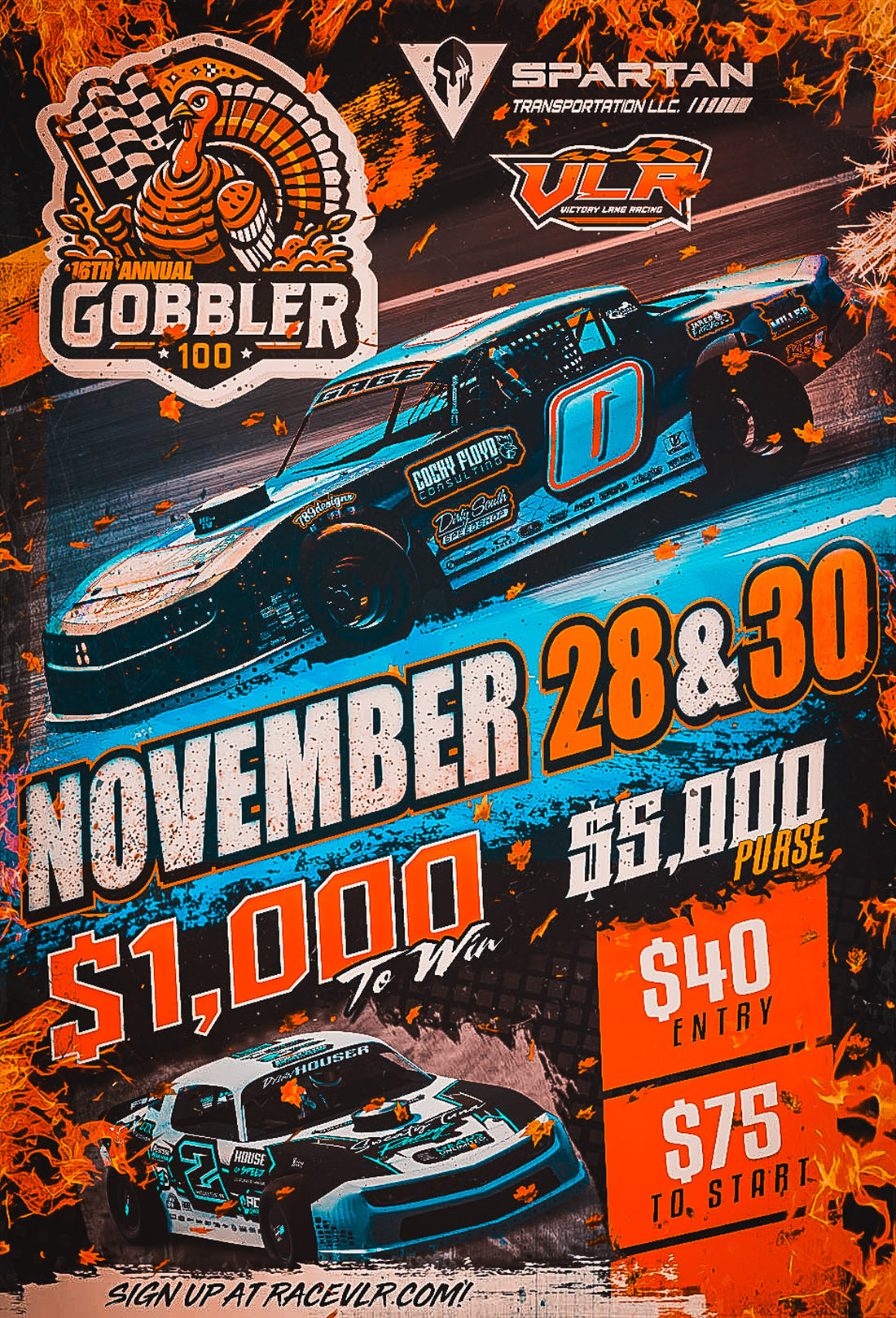 16th Annual Spartan Transportation LLC Gobbler 100 – Team VLR